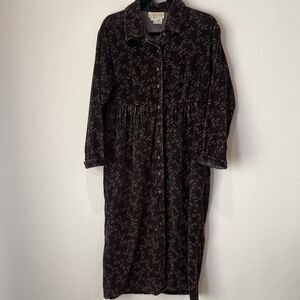 Vtg J Jill Corduroy Dress Womens Petite Small Mom Dress Cottagecore 90s Grunge